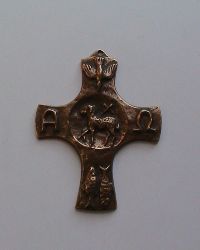 Bronzekreuz Lamm Taube Fisch A/O Restposten