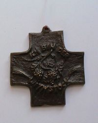 Bronzekreuz Ich bin der Weinstock 9,5 cm Einzelst�ck