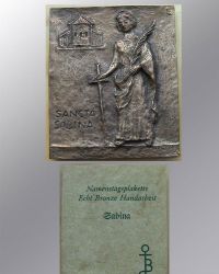 Bronzeplakette Sabina 10 x 12 cm