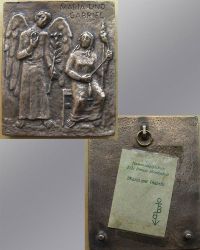 Bronzeplakette Maria + Gabriel 9,5 x 11,5 cm