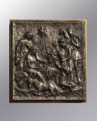 Hl. Familie 11,5 x 10,5 cm Bronzeplakette