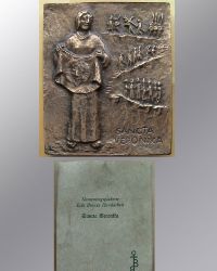 Sankt Veronika 10 x 12 cm Bronzeplakette