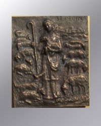 St. Regina 10 x 12 cm Bronzeplakette