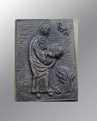 Ruth 8,5 x 12 cm Bronzeplakette