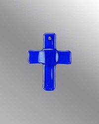 Glaskreuz 8 x 10 cm, blau