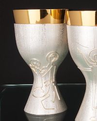 Kelch „Maria mit Kind“, 18,5 cm hoch