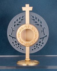 Reliquiar mit moderner Plexiglasornamentik