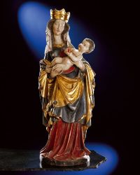 Krumauer Madonna, antik blattvergoldet, 90 cm hoch