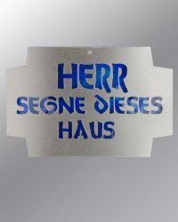 Haussegen aus Edelstahl 15 x 10 cm