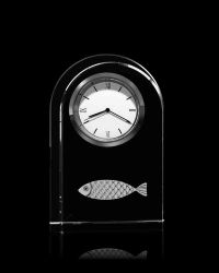 Uhr ICHTYS in rundem Glasgeh�use, 80 x 50 x 50 cm