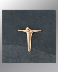 Schiefertafel mit poliertem Bronzecorpus, 10 x 10 cm