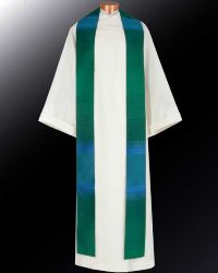 Priesterstola aus gr�ner Wolle mit Seide