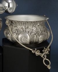 Holy water pot in baroque form