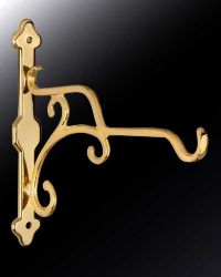 Wandarm aus solidem Messingguss, 21 cm Ausladung