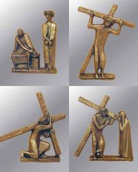 Kreuzweg Bronze gegossen, 14 Stationen