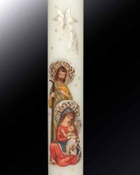 Weihnachtskerze 600/60 Motiv Hl. Familie