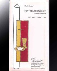 Kommunionkerze selber verzieren Wachsplatten