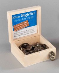 Miniplakette "Sch�tzende Hand", 50 Plaketten im Holz