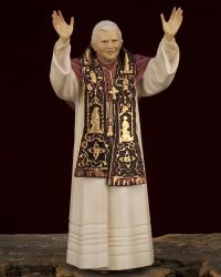 Holzfigur "Papst Benedikt XVI. 20 cm hoch