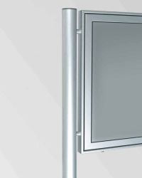 St�nderpaar aus Aluminium-Rundrohr 80 mm �