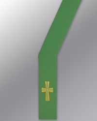 Diakonstola gr�n mit Kreuz