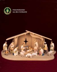 Weihnachtskrippe, 16-teilig, Figuren 12 cm hoch