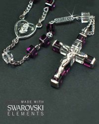 Rosenkranz aus Swarovski-Kristall violett gef�rbt