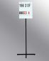 Preview: Ständer Stahl schwarz für Liedertafeln 200-300cm