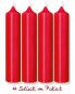 Preview: 4 Adventskerzen 250x60 mm Kerzen rot 10% Bienenwachs