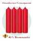 Preview: 4 Adventskerzen 300x70 mm Kerzen rot, 10 % Bienwachs