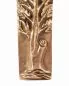 Preview: Stehkreuz Lebensbaum Relief 11 x 7,5 cm Bronze gegossen
