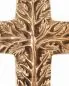 Preview: Stehkreuz Lebensbaum Relief 11 x 7,5 cm Bronze gegossen
