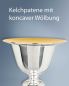 Preview: Kelchpatene 14,5 cm Ø  aus Edelstahl innen vergoldet