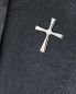 Preview: Anstecknadel Kreuz 925 Sterling Silber, mit Verschluß