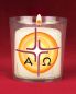 Preview: 50 Lichterbecher Ostersonne A+O & 50 Kerzen 50 x 60 mm