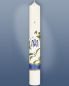 Preview: Marienkerze 400 x 70 mm Ave Maria mit Liliendekor