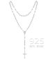 Preview: Rosenkranz echt Silber 925 kleine Perlen 4 mm Ø