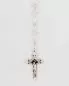 Mobile Preview: Rosenkranz aus imitierten Wasserperlen Kreuz 4 cm
