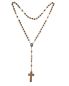 Preview: Rosenkranz Olivenholz Perlen Kreuz 4 cm