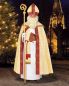 Preview: Nikolausmantel mit Stola Barockbrokat & rote Borte
