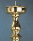 Preview: Standleuchter 30 cm hoch Messing 24 ct. vergoldet