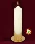 Preview: Megaleuchter Messing matt für Kerzen mit 60 mm Ø