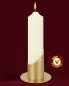 Preview: Kerzenleuchter Messing matt für Kerzen mit 40 mm Ø