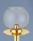 Preview: Flambeaux mit Glas, 50 cm hoch Messing poliert