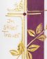 Preview: Trauerkerze 230 x 80 mm RAL Wachsapplikation violett & gold