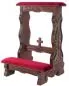 Preview: Betstuhl 70 cm breit, braun barock geschnitzt, Samt