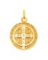Preview: Benediktusmedaille 16 mm Ø Anhänger 8 ct Gold 333