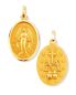 Preview: Wunderbare Medaille 14 mm 14ct. Gold 585 Marienmedaille