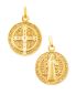 Preview: Benediktusmedaille 14 mm Ø 8 ct Gold 333