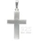 Preview: Kreuz Anhänger matt 18 mm x 26 mm 925 Silber